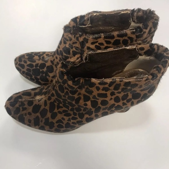Sam Edelman Simone Ankle Boots Leopard Cheetah Print Leather Upper Women's 7.5M - Picture 3 of 4